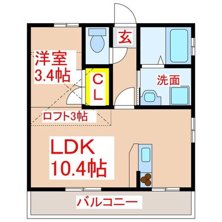 フェリスフルータの物件間取画像